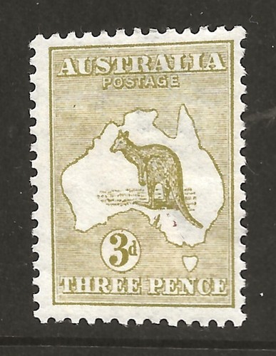 AUSTRALIA (4070) 1913 X SG5 3d OLIVE DIA1 FINE M/M