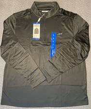 Greg Norman Men's Active 1/4 Zip Top Black