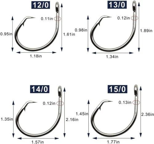 MUSTAD 39960-DT-FORGED 2X STRONG DURATIN CIRCLE HOOKS CHOOSE SIZE 100PK! - Image 4 of 4
