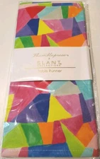 Colorful Geometric Design Table Runner New 13" X 70"