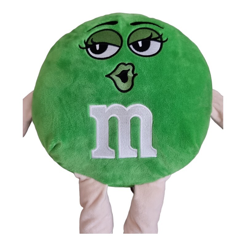 Green M&M plush M&M world Lady M&M blowing a kiss | eBay
