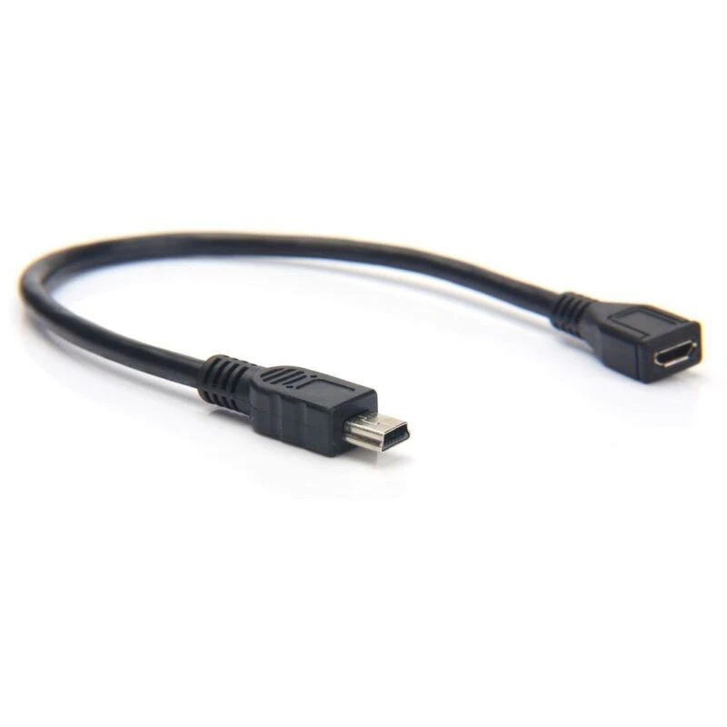 USB 2.0 Mini B 5-Pin to Micro USB Extension Cable | Male to Female | 0.3m - Image 3 of 4