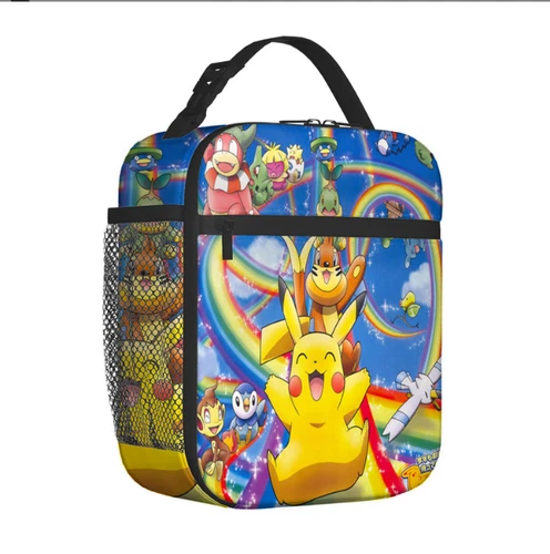 Pikachu Pokemon Insulated Lunch Bag School Picnic Snack Lunchbox Travel Box Gift - Picture 63 of 69