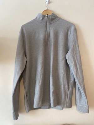 Topman 1/4 Zip Jumper Grey Mens Size L 