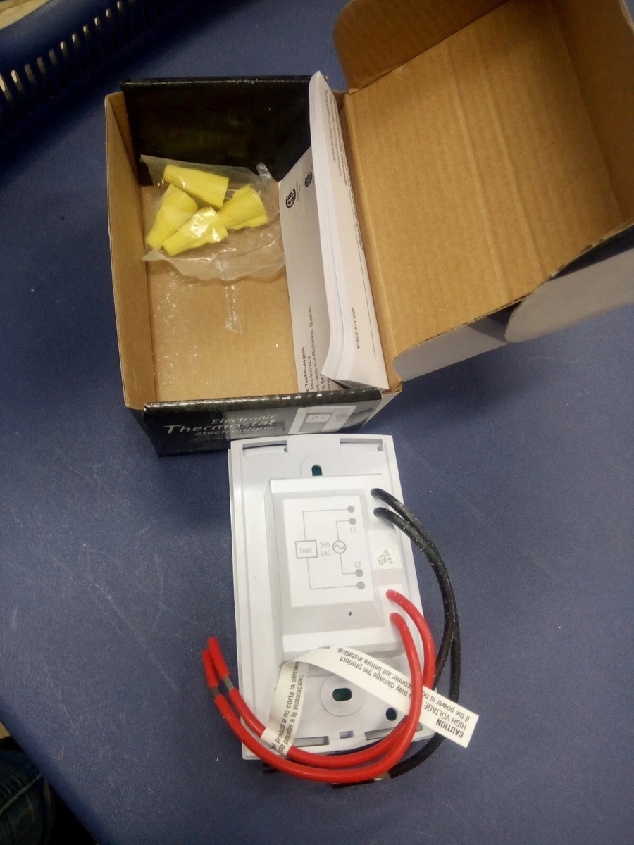 AUBE TECHNOLOGIES TH114-A-240D-B HEAT THERMOSTAT - NON PROGRAMMABLE - NEW.  SURPL | eBay