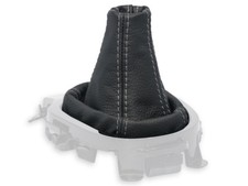 SCHALTMANSCHETTE FUR HONDA JAZZ III 2015-2018 SCHALTSACK NATURLEDER NAHT GRAU