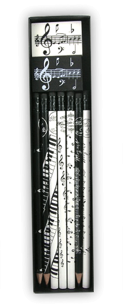Pencils & Erasers Boxed Gift Set - Music Gift - Music Themed Stationery