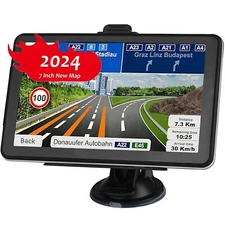 GPS Navigation for Car, Latest 2024 Map 7 inch Touch Screen Car GPS 256-16GB,...