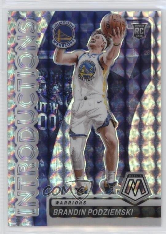 2023-24 Panini Mosaic Introductions Mosaic Prizm Brandin Podziemski #16 1bt1