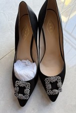 Evening Wedding Pumps Glitter Crystal Buckle Heel Shoes 9