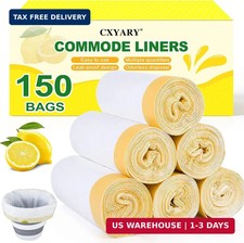 150 Pack Commode Liners for Bedside Commode, Portable Toilet