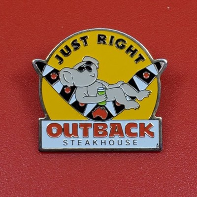 Outback Steakhouse Restaurant JUST RIGHT Boomerang Koala Lapel Hat Tie Pin