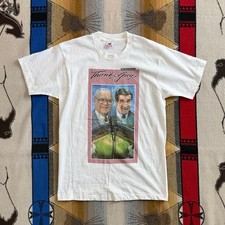 Vintage Detroit News Ernie Harwell Paul Carey Detroit Tigers T-Shirt Size Large