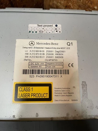 A2129069900 Sistema Audio/Radio Cd para MERCEDES-BENZ CLASE E (BM 212) LI 105251 - Imagen 3 de 10