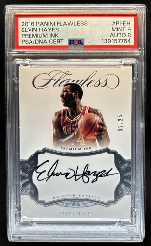 2016-17 Panini Flawless Elvin Hayes Premium Ink Auto #/25 Rockets PSA 9 8