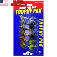 Worden's Rooster Tail Fishing Lure Kit 1/8oz 6 Count Spinnerbaits Multi Species