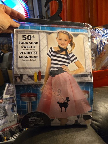 50's Soda Shop Sweetie Child Poodle Skirt Costume Size MEDIUM 8-10 - Picture 2 of 4