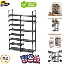 Shoe Rack Organizer, 8-Tier Metal Shoe Rack for Closet Entryway Garage, 26-32...