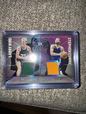 2025 leaf glory of the game relic game used larry bird/stephen curry 23/35