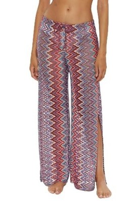 NWT Becca Women's Sundown Crochet Split Leg Swim Cover up Large pmy2226b