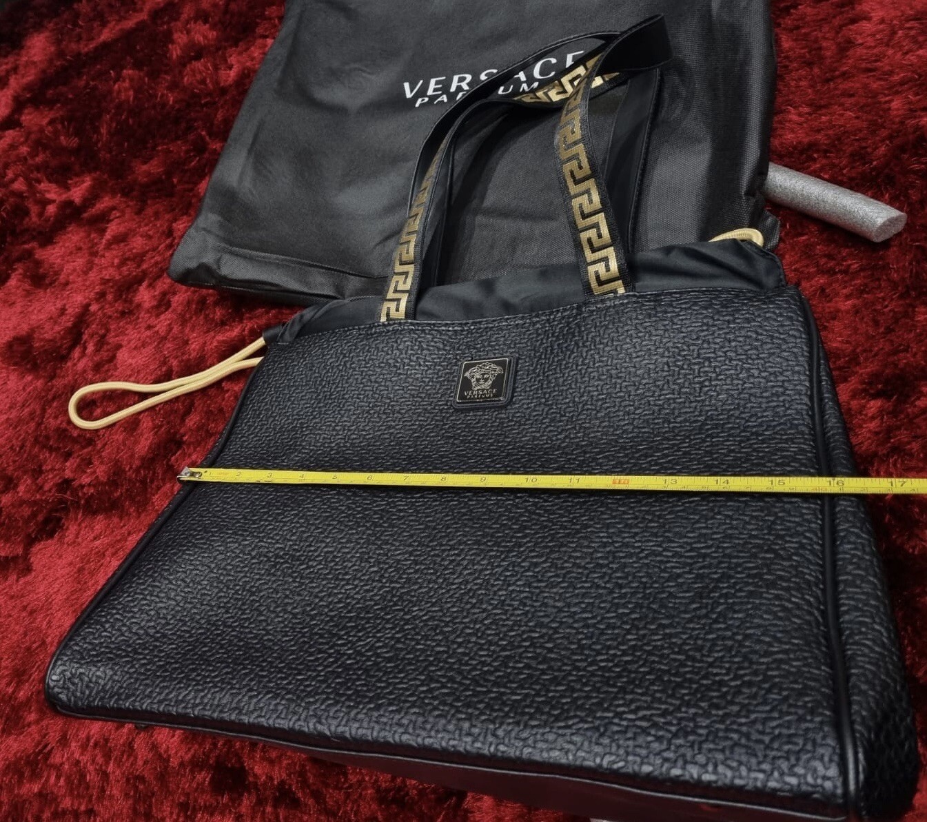 BRAND NEW 100percent GENUINE VERSACE BLACK MEDUSA HEAD TOTE SHOPPER SHOULDER HAND BAG image 9