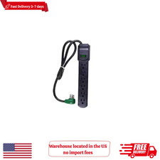 6 Outlet Surge Protector with 3 Ft. Heavy Duty Cord - Black