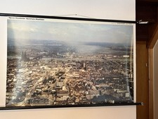 Schulwandkarte Köln Innenstadt Foto Rollkarte Vintage R