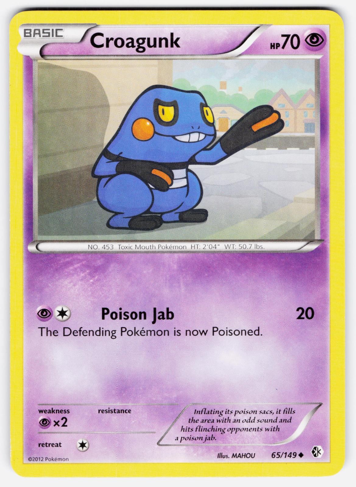 CROAGUNK 65 UC BOUNDARIES CROSSED POKEMON LP