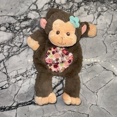 Demdaco Nat And Jules Maia Monkey Floralicious Pocket Buddy Purse Plush 12''
