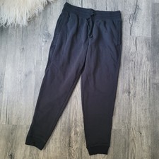 Member's Mark Men's Medium Cotton Blend Fleece Elastic Waist Cargo Pants Black