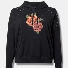Torrid Women's Mystic Moon Relaxed Fit Cozy Fleece Studded Hoodie 2 18-20 NWT