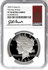 2023 S PROOF SILVER PEACE DOLLAR FIRST DAY OF ISSUE NGC PF70 KENNETH BRESSETT