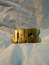 Vintage 1970's Solid Brass "Jack" Name Belt Buckle