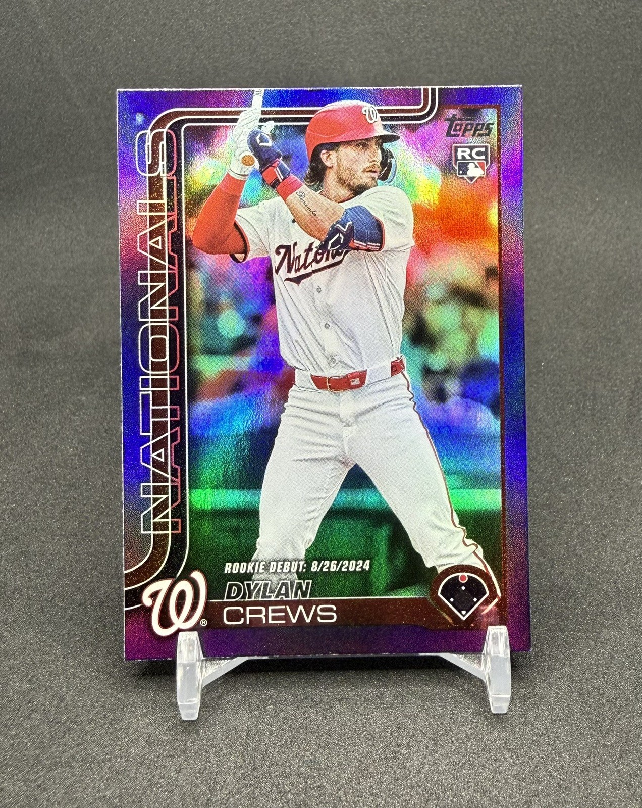 2025 Topps Update Dylan Crews Purple Foil /250 Rookie Debut RC US223
