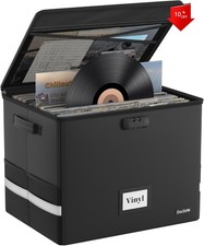 Fire-Resistant Vinyl Record Storage Box Lockable 
