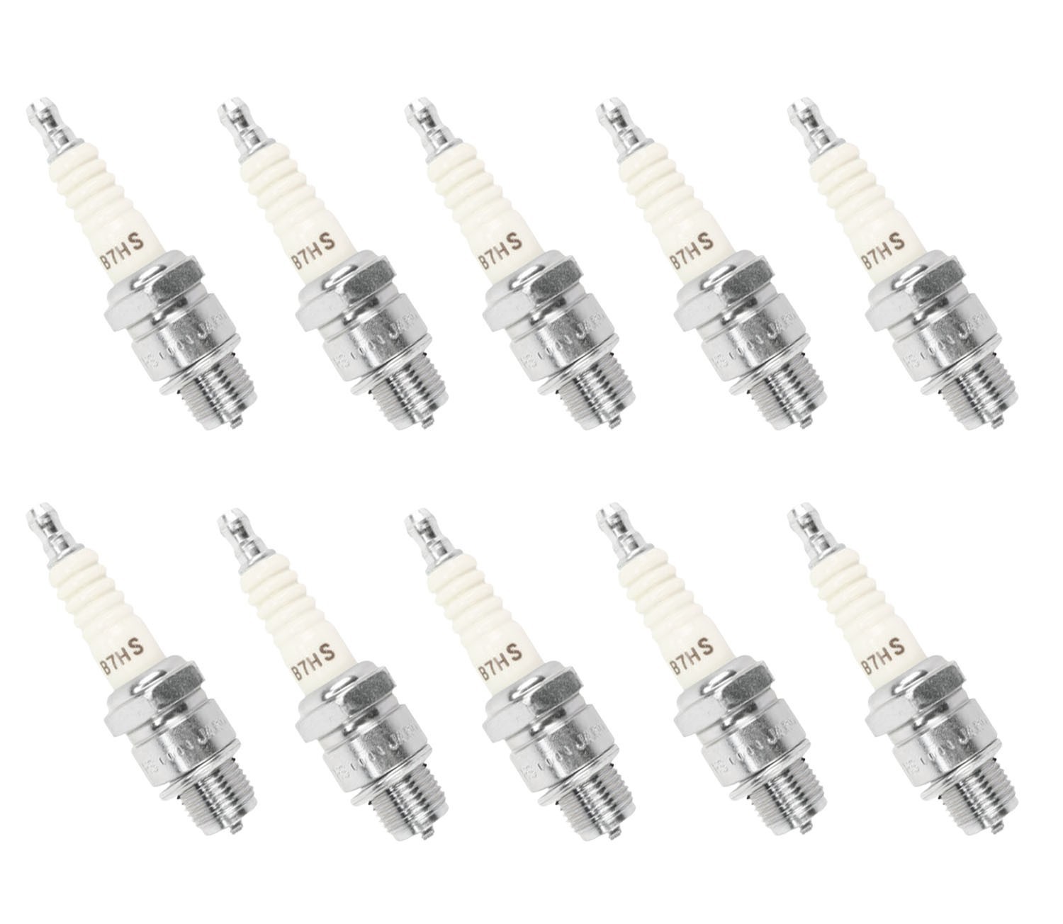 10 Pk NGK B7HS Spark Plugs 5110 Standard Non Resistor M14 x 1.25 Kawasaki Suzuki