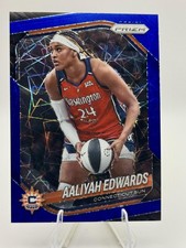 2025 Panini Prizm WNBA #94 Aaliyah Edwards Blue Velocity Prizms 3