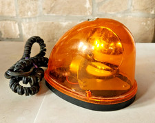 Vintage Teardrop Rotating Revolving Beacon Amber 12v Light - Works