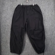 Reclaimed Vintage Pants Women 34 Black High Rise Balloon Leg Elastic Waist Ankle