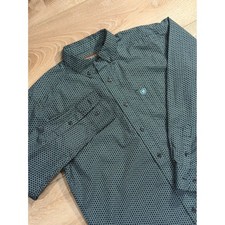 Ariat Mens Button Down Shirt Long Sleeve Geometric Print Size S