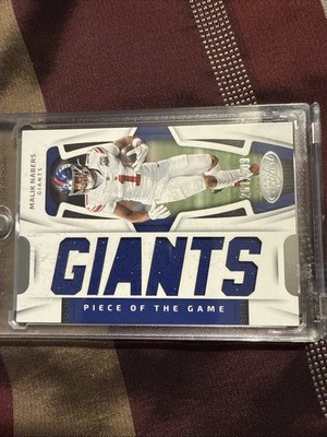 Panini 2025 Certified Piece of the Game Malik Nabers Giants POG-MNS /299