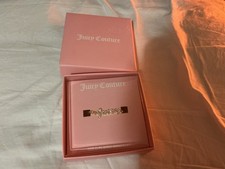 Image of Juicy Couture Gold Tone Crystal "Juicy" Statement Link Bracelet (20cm)