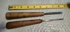 RARE! 2 Vintage SJ Addis (London)Wood Gouges. Approx. 3/16"+. 5/16"+. 