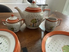 VTG Japanese Tea Set Mini hand painted stamped made in Japan