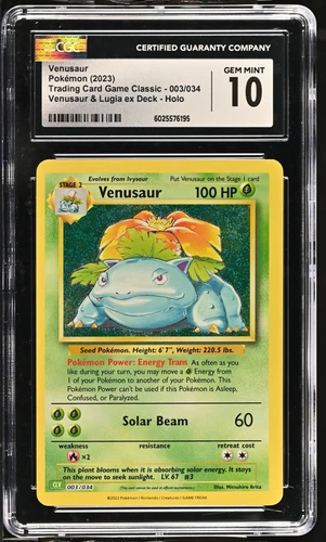 Venusaur - Trading Card Game Classic 003/034 - CGC 10 2023 Rare Holo CLV TCG