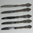 Lot of 5 Reed and Barton Mirrorstele Butter Knives Sterling Silver Handle