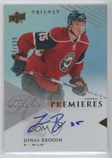 2013 Upper Deck Trilogy Rookie Premieres Level 1 83/699 Jonas Brodin Auto 00am