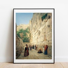 Art print Bauernfeind The Wailing wall Jerusalem Art poster vintage wall Art