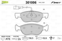 Valeo Bremsbelagsatz, Scheibenbremse 301006 FüR Alfa Romeo Fiat Lancia