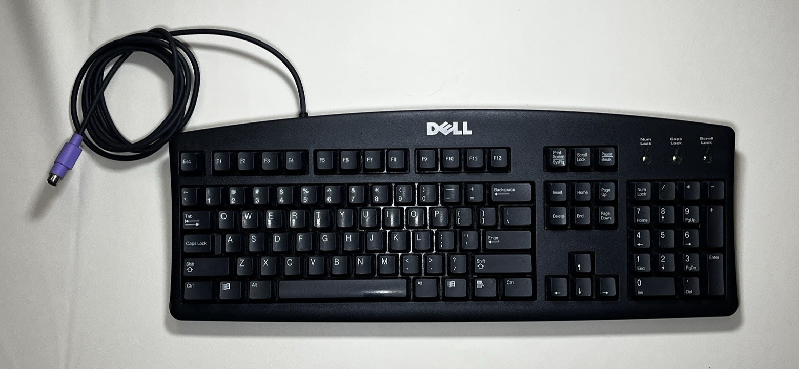 Dell - Wired Mechanical Computer Keyboard - Model RT7D20 Black Used Good Tested